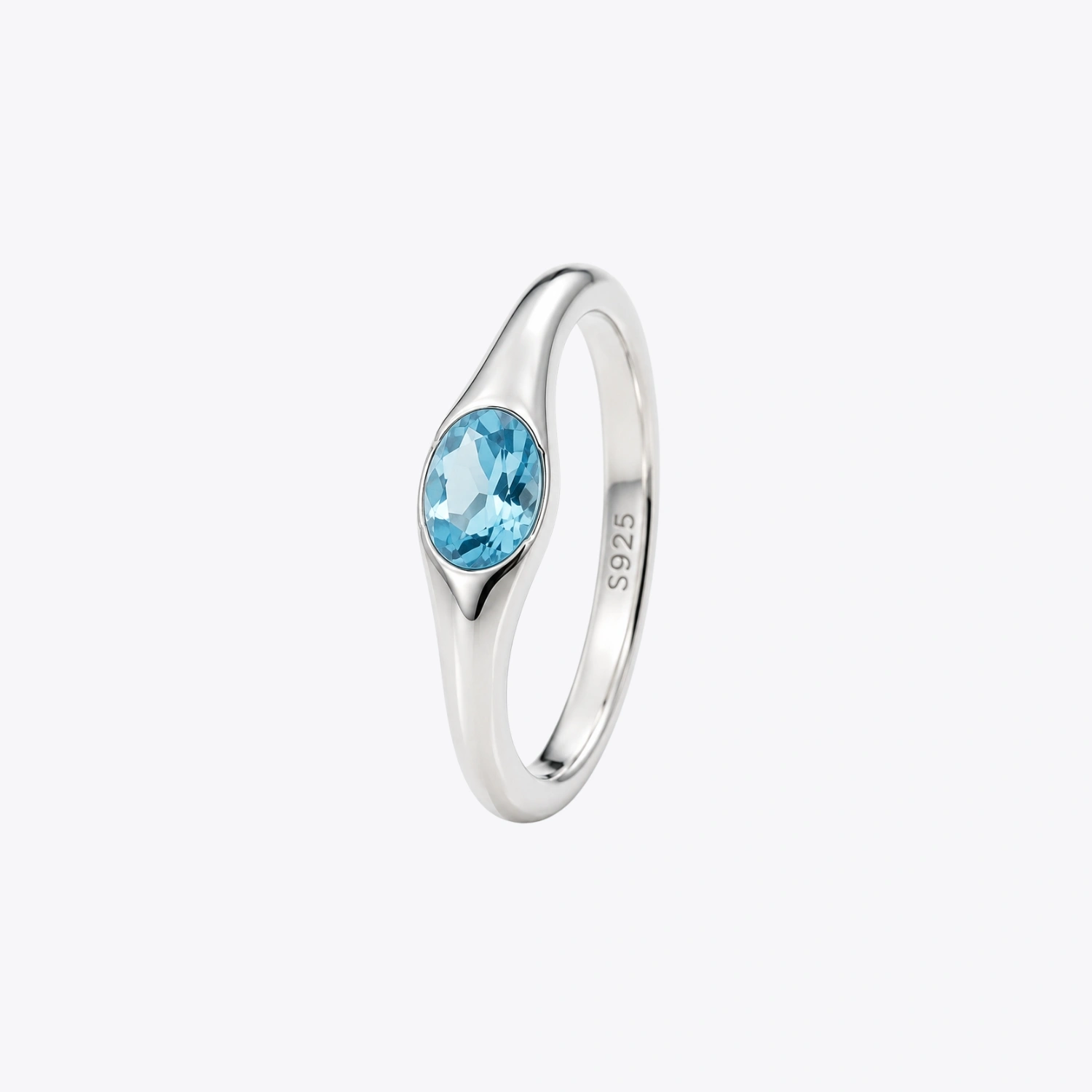 Oval Gemstone Silver Ring – 3 Colour Variation Collection - Image 3
