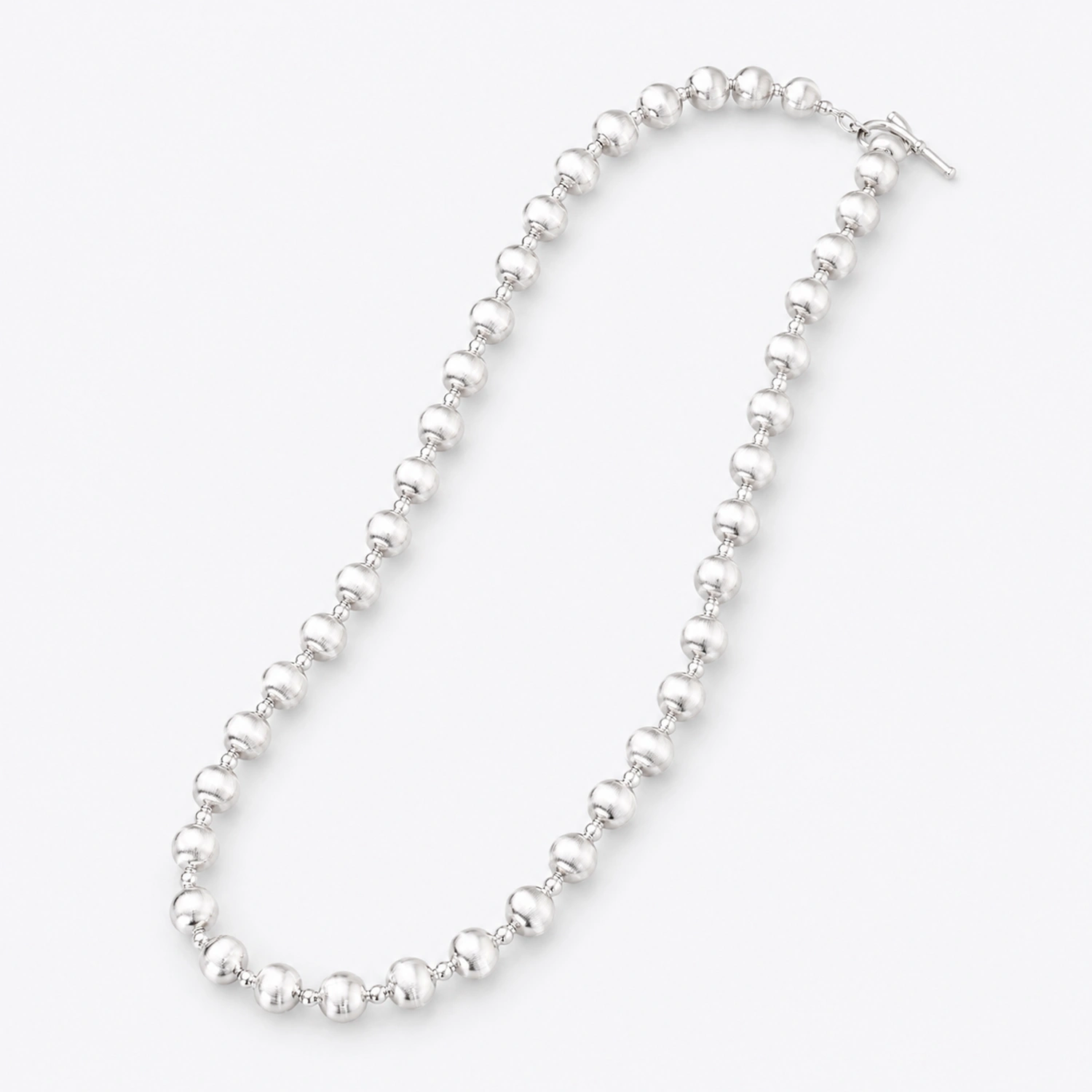 Silver Bead Necklace - Image 3