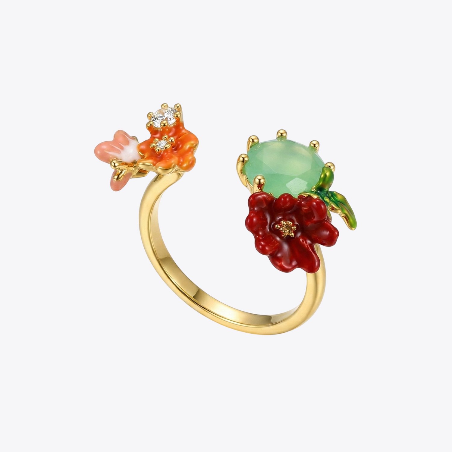 Multicolor Bloom Adjustable Ring - Image 3