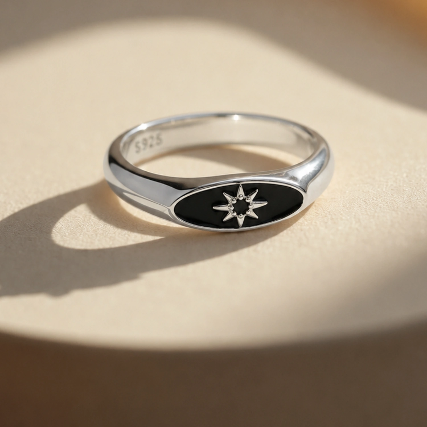 Celestial Oval Signet Ring