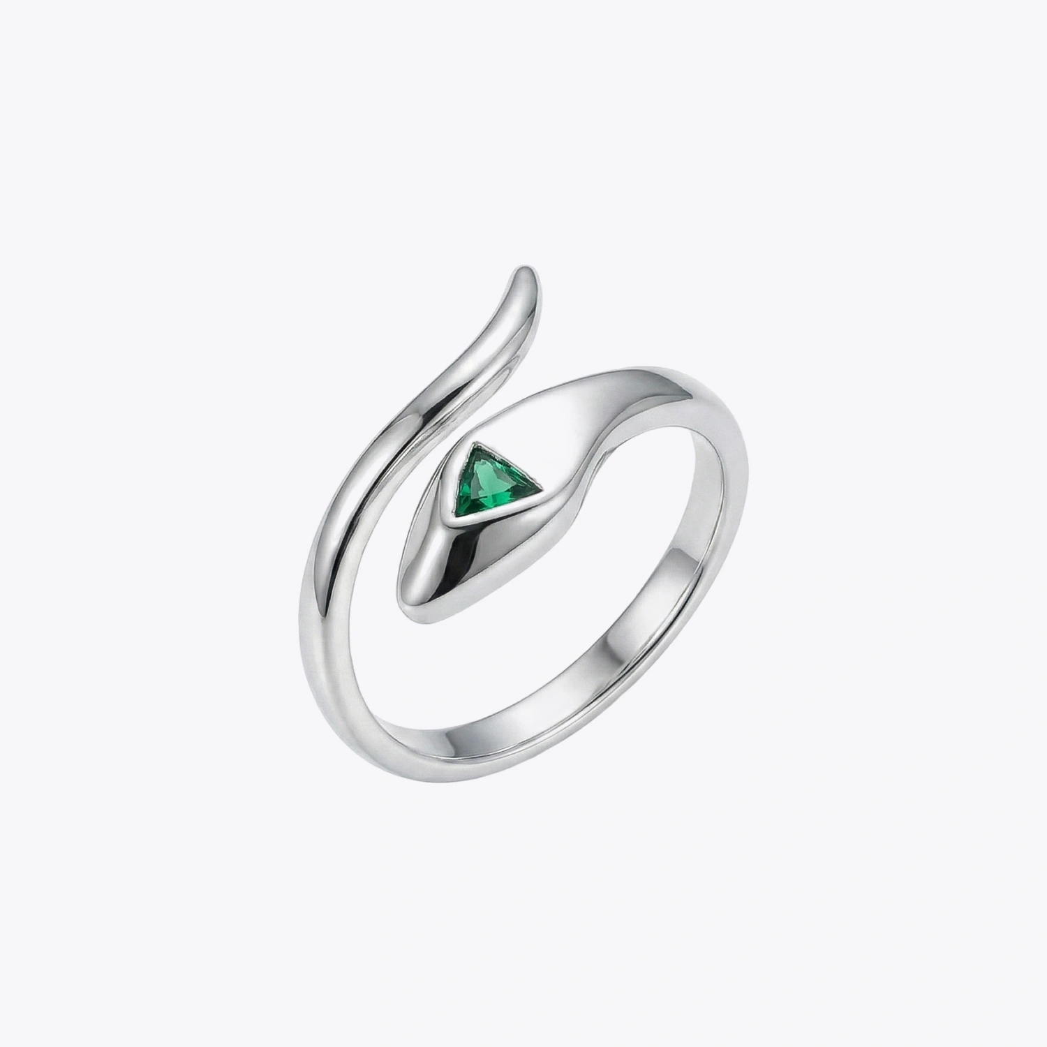 Emerald Serpent Wrap Ring - Image 3