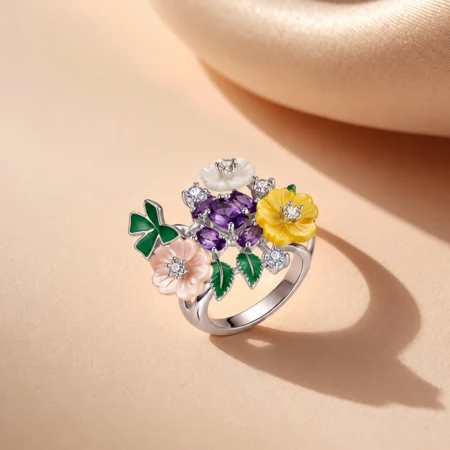 Bloom Garden Multicolor Floral Ring