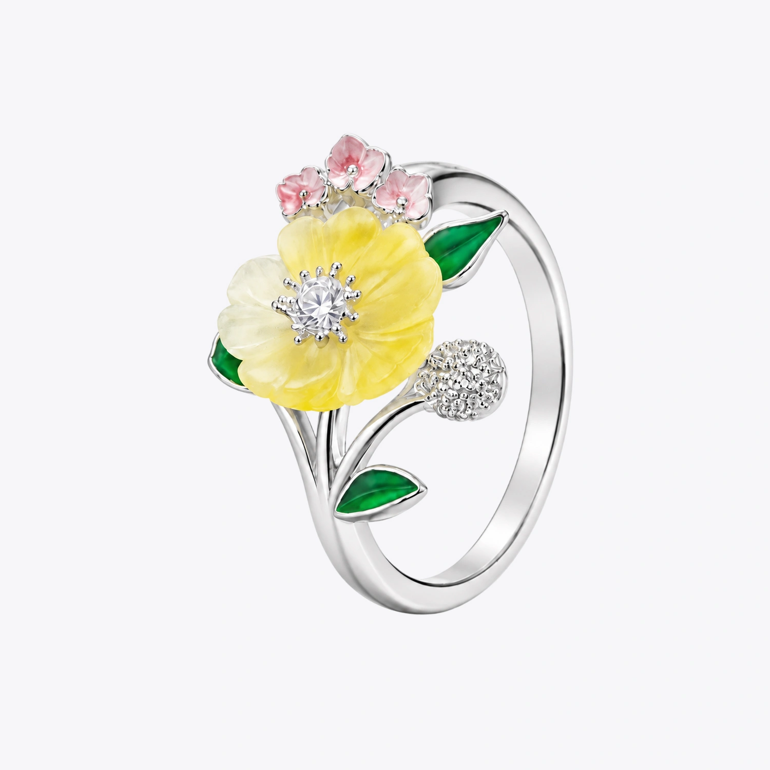 Emerald Harmony Open Ring - Image 3