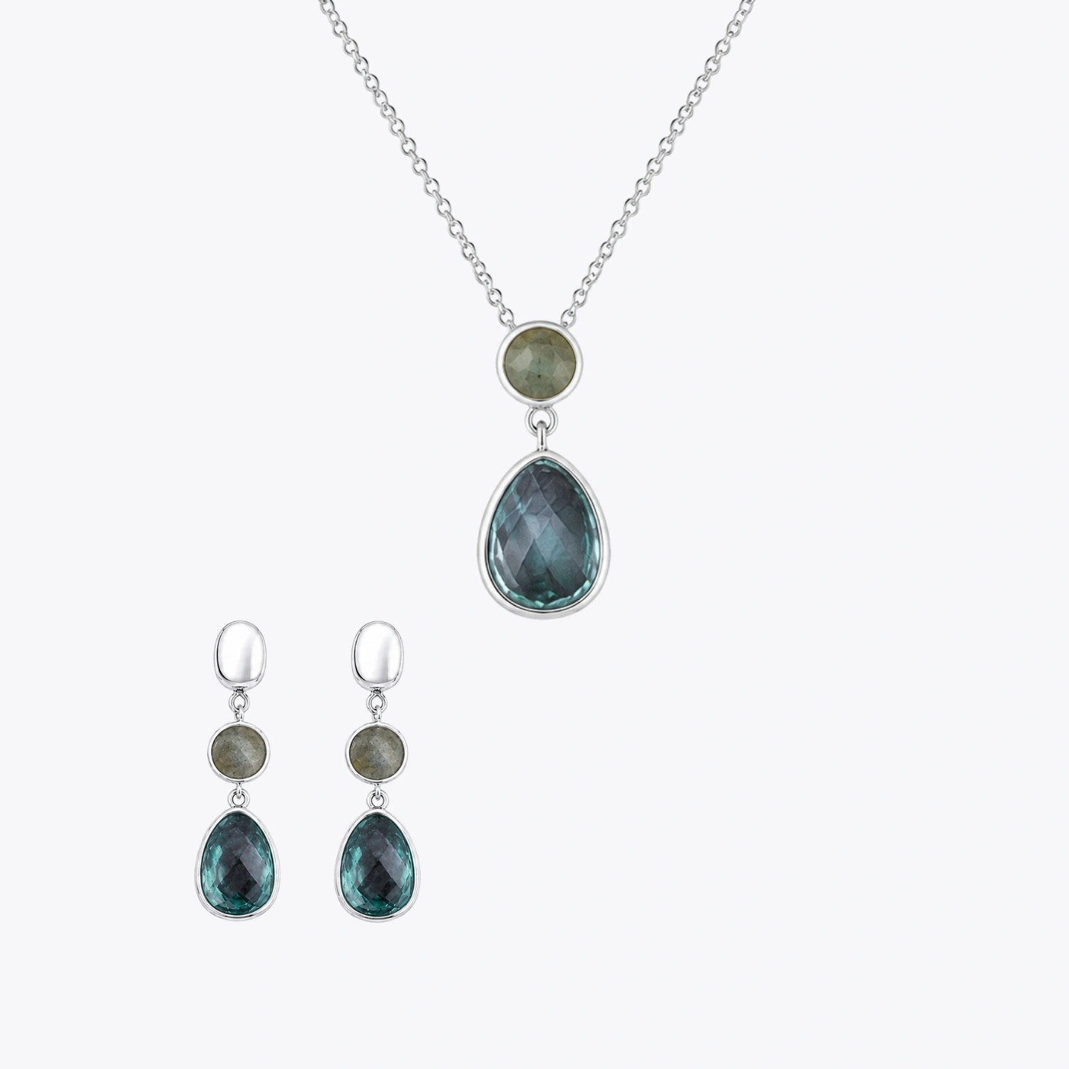 Sky Blue & Sunshine Drop Silver Set - Image 3