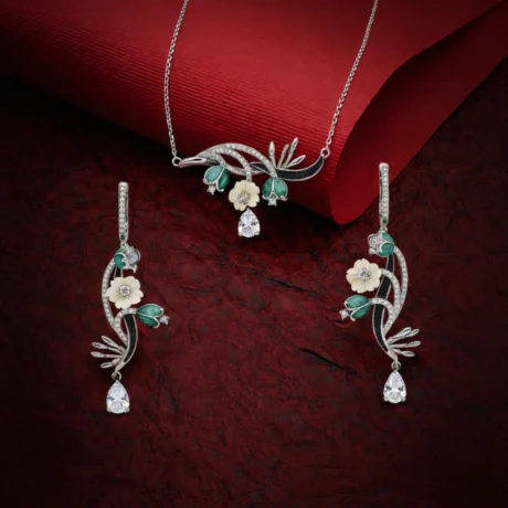 Emerald Floral Enchantment Set
