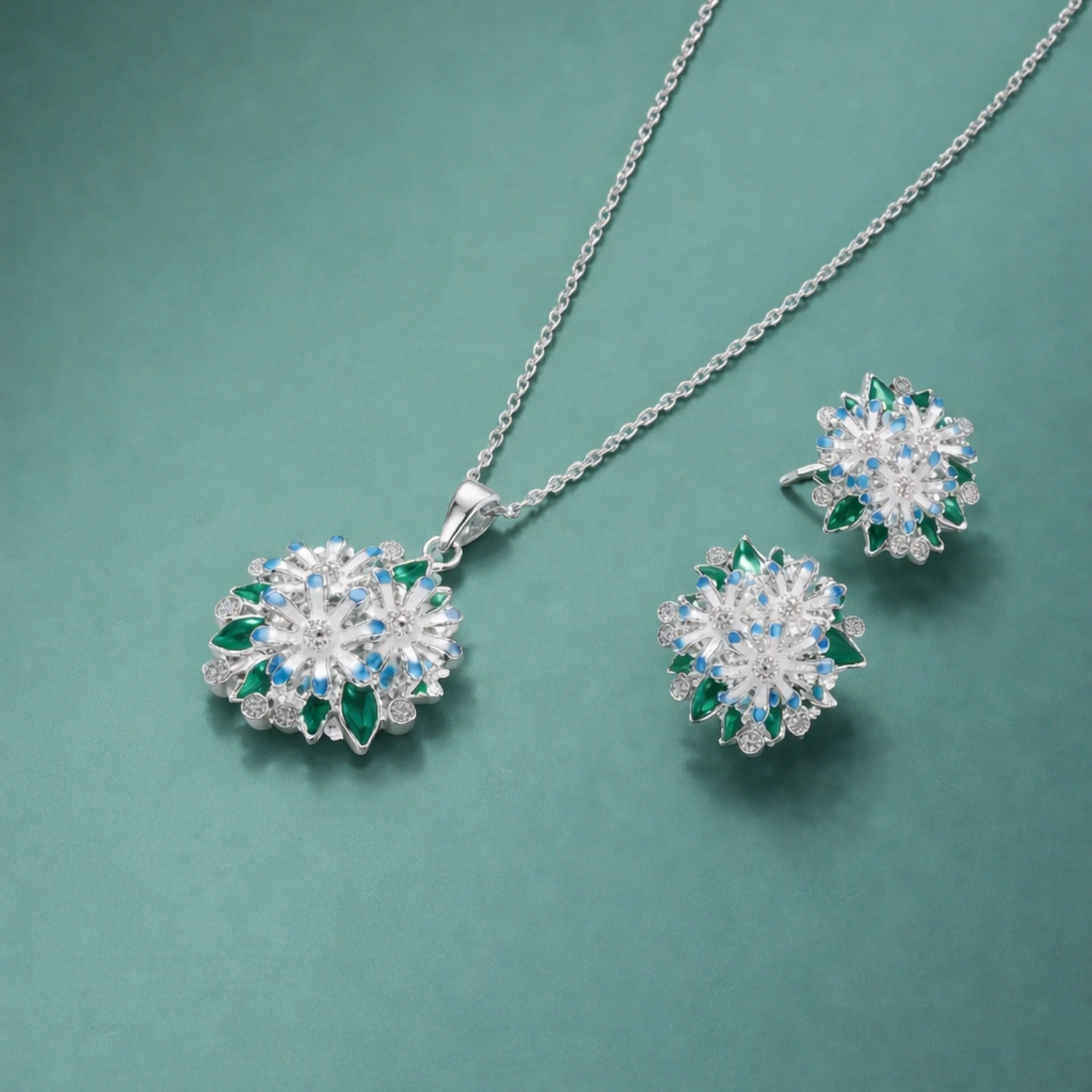 Azure Bloom Enamel Set