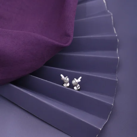 Butterfly Pearl Stud Earrings