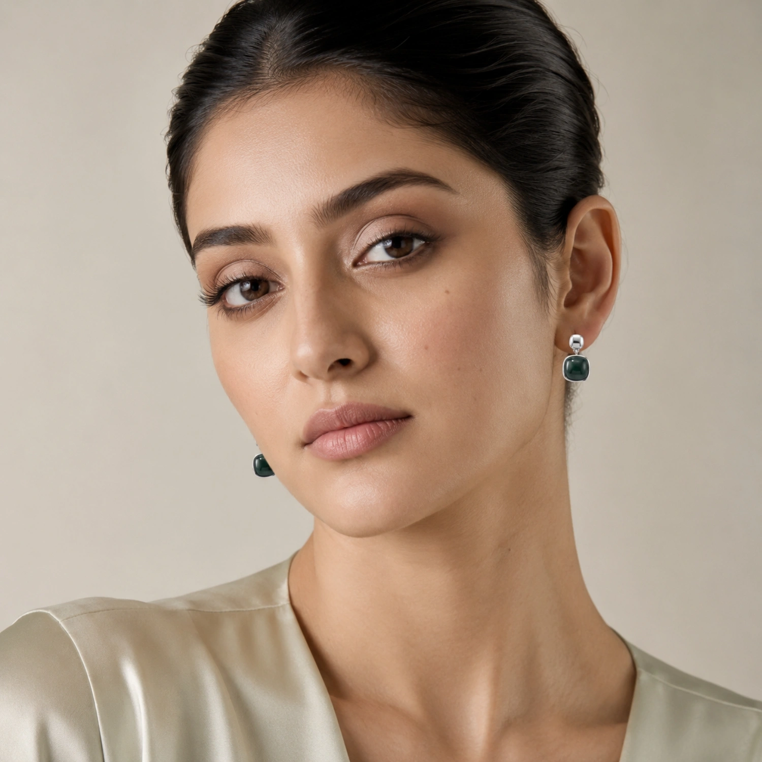 Silver Flow Drop Earrings - Image 2