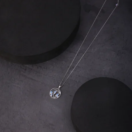 Ocean Bloom Silver Pendant Necklace