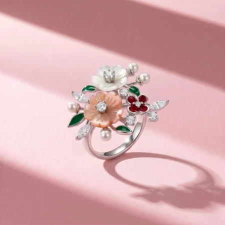 Silver Thorn Crown Ring